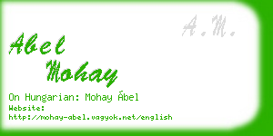 abel mohay business card